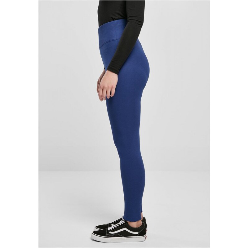 URBAN CLASSICS Ladies High Waist Jersey Leggings - spaceblue