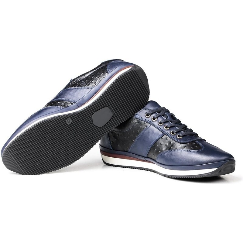 Ducavelli Ostrich 2 Genuine Leather Men's Casual Shoes, Casual Shoes, 100% Leather Shoes.