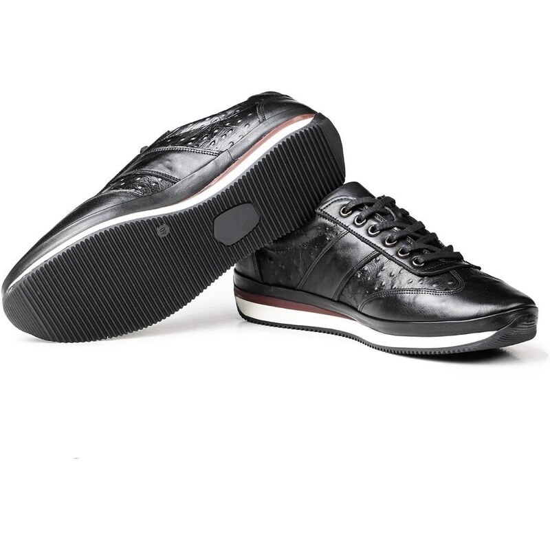 Ducavelli Ostrich 2 Genuine Leather Men's Casual Shoes, Casual Shoes, 100% Leather Shoes.