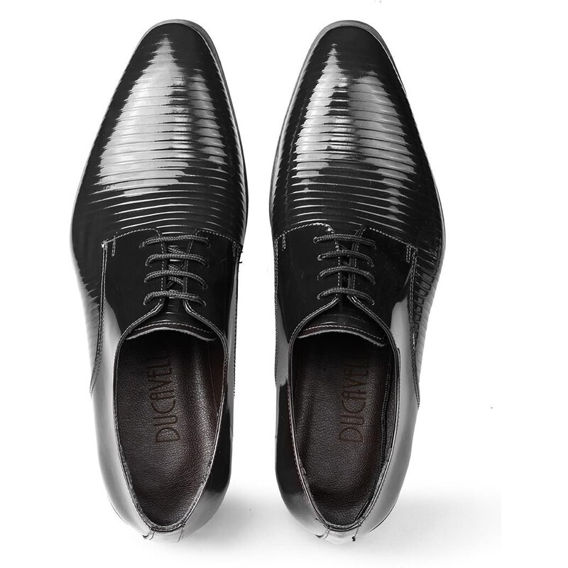 Ducavelli Shine Genuine Leather Men's Classic Shoes Patent Leather.