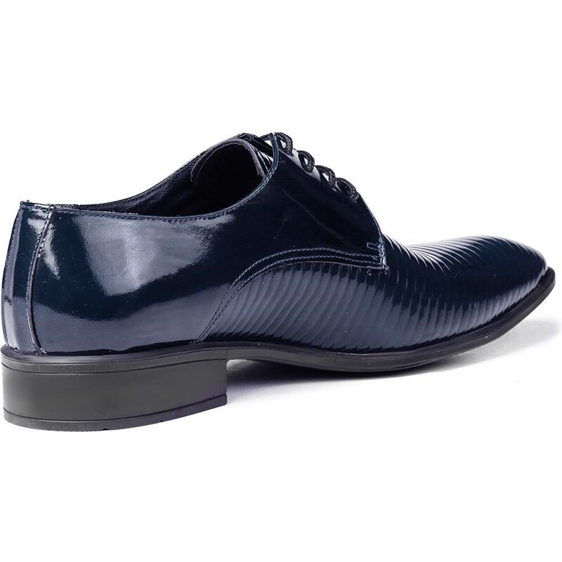 Ducavelli Shine Genuine Leather Men's Classic Shoes Navy Blue