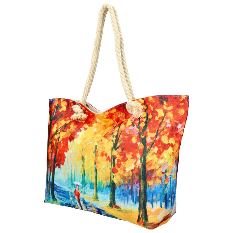 Linea Moda Velká plážová taška v malovaném designu multicolor HB003 72546291