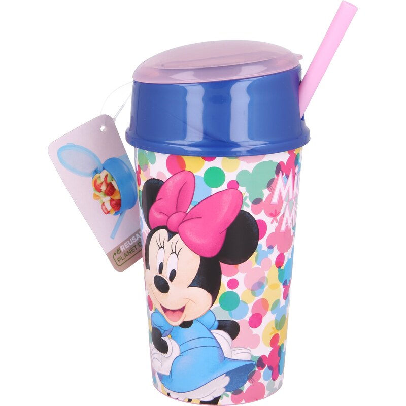 Storline Kelímek na pití MINNIE svačinka s brčkem 400ml