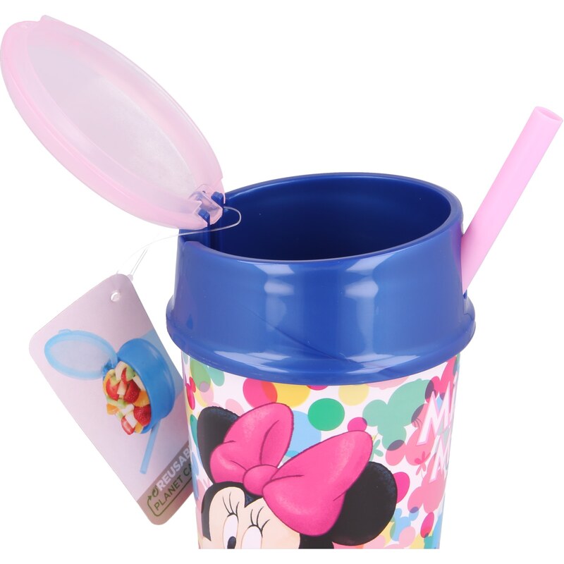 Storline Kelímek na pití MINNIE svačinka s brčkem 400ml