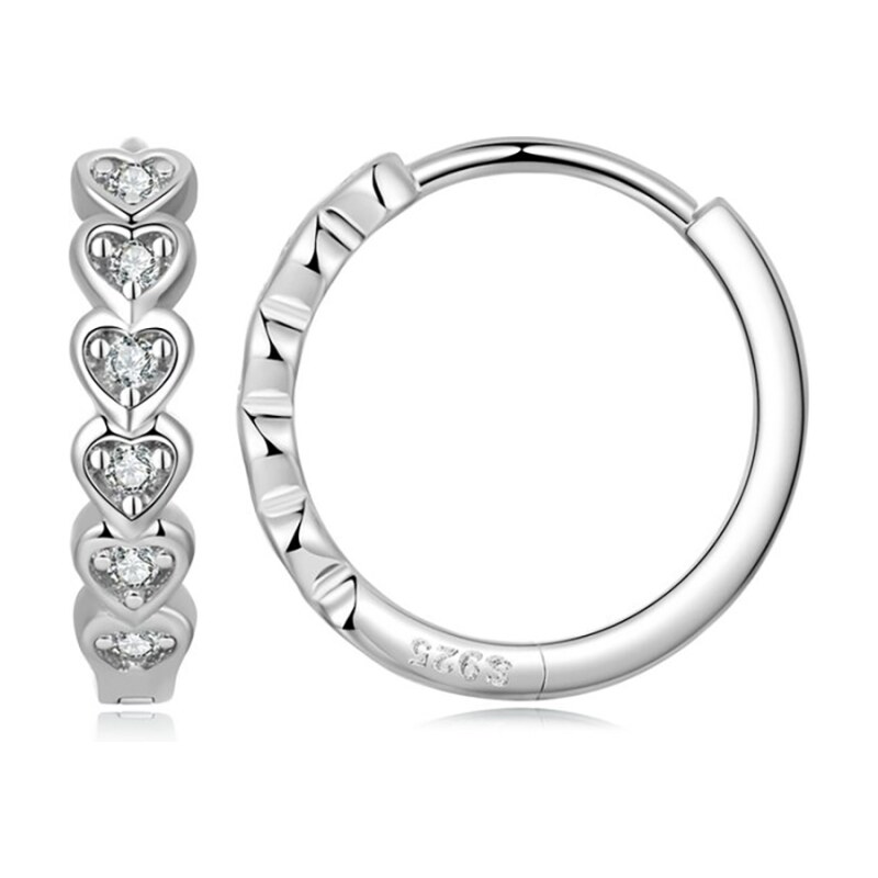 GRACE Silver Jewellery Stříbrné náušnice se zirkony Elsa, stříbro 925/1000