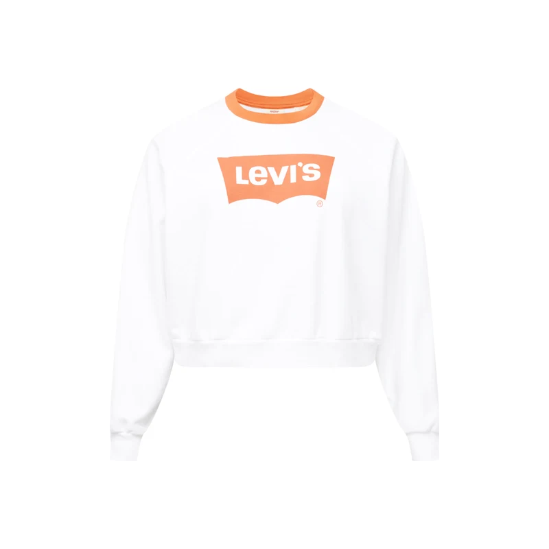 Levis Plus Mikina PL Vintage Raglan Crew oranžová / bílá