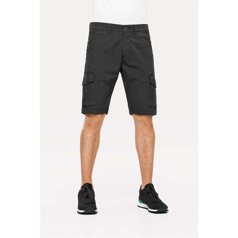 kalhoty REELL - Slim Cargo Pant Black (BLACK)