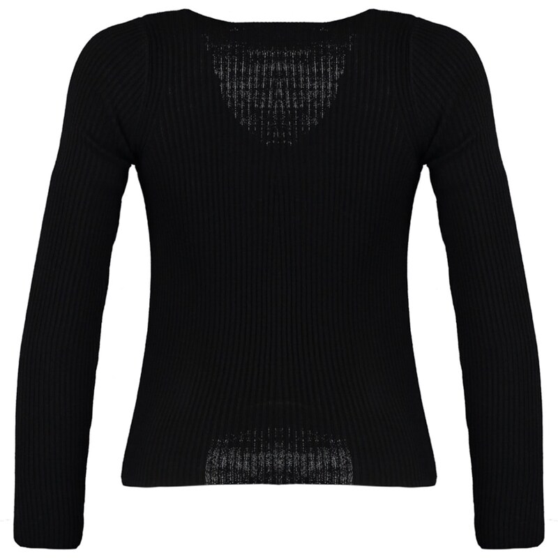 Trendyol Black Basic Pletené zboží s výstřihem do V Cardigan Pletené oblečení Cardigan