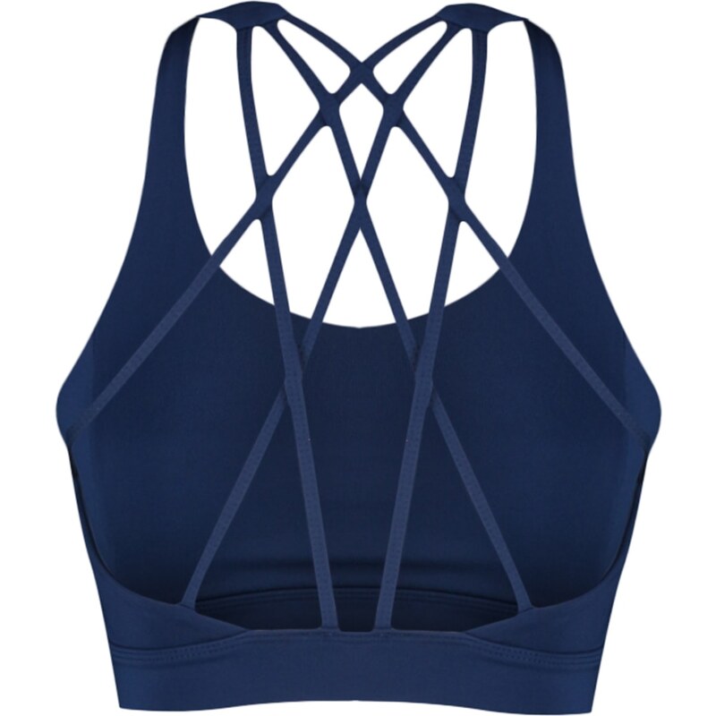 Trendyol Navy Blue Support/Shaping Back Cross Band Detail Knitted Sports Bra