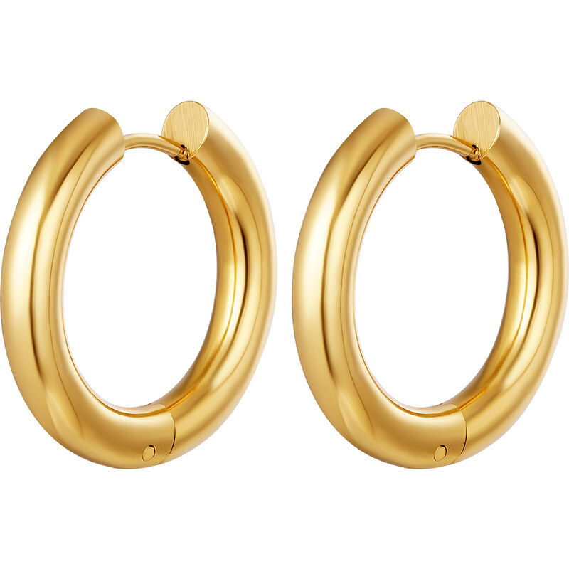 SYLVIENE Náušnice kruhy CREOLES Gold 25 mm 72639973
