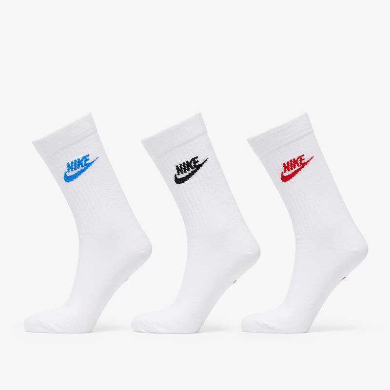 Pánské ponožky Nike Sportswear Everyday Essential Crew Socks 3-Pack White/ Multicolor