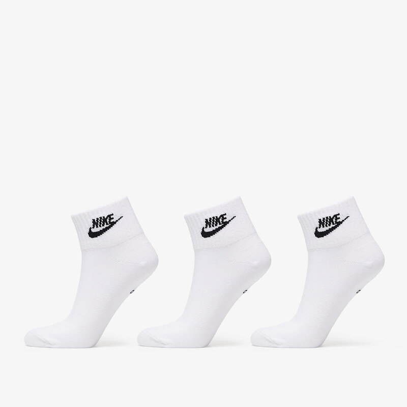Pánské ponožky Nike Sportswear Everyday Essential Ankle Socks 3-Pack White/ Black