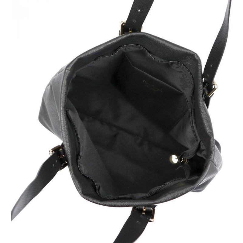 Pierre Cardin Kožená velká dámská kabelka přes rameno krémová