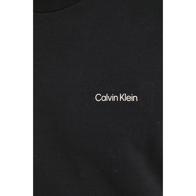 Mikina Calvin Klein pánská, černá barva, s potiskem