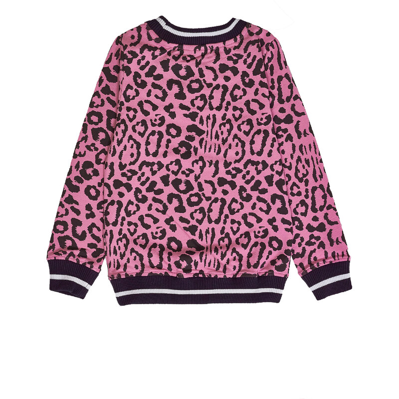 Winkiki Kids Wear Dívčí mikina Leopard - růžová