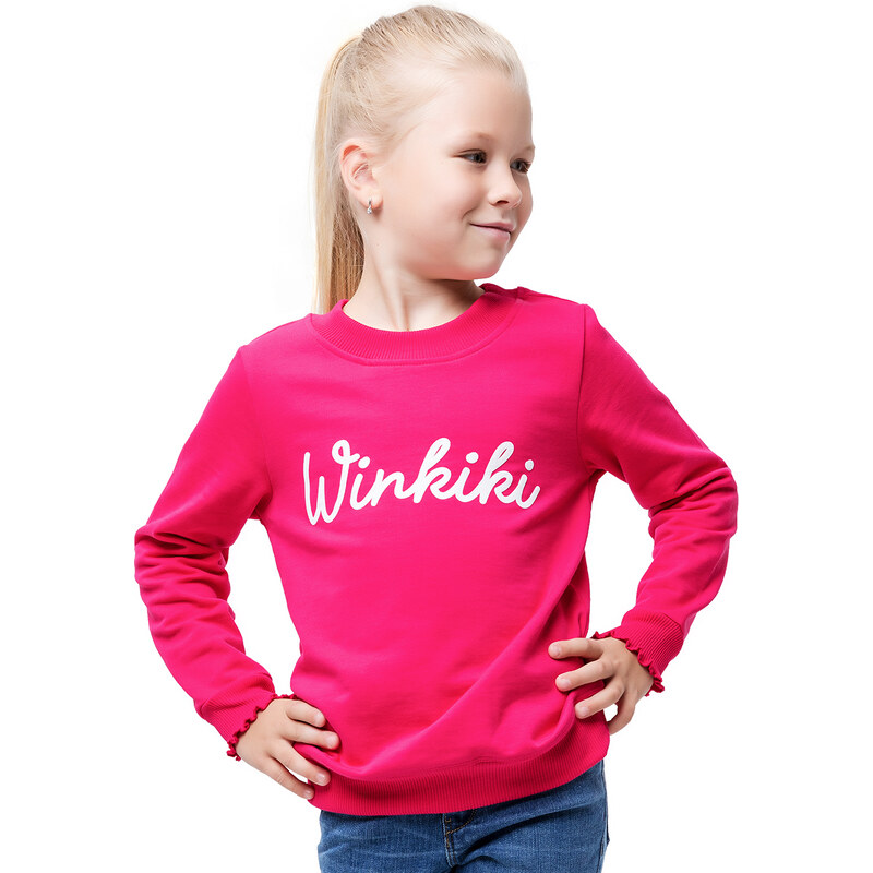 Winkiki Kids Wear Dívčí mikina Winkiki - malinová