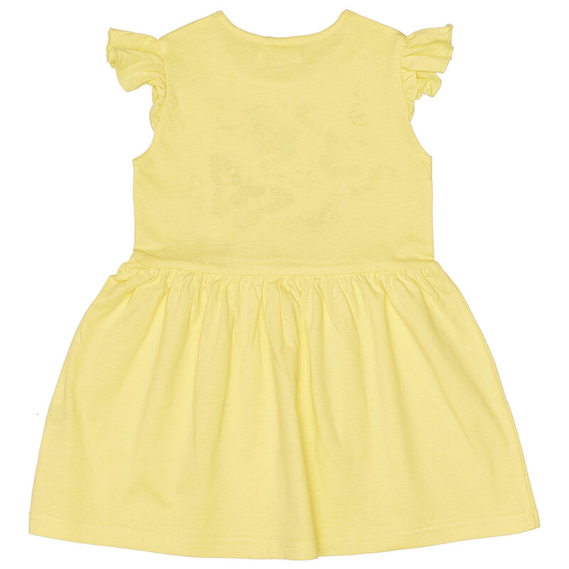 Winkiki Kids Wear Dívčí šaty Motýlci - žlutá