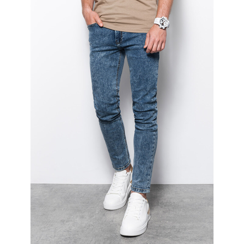 Ombre Clothing Pánské džínové kalhoty SKINNY FIT - modré V5 P1062