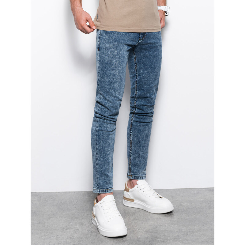 Ombre Clothing Pánské džínové kalhoty SKINNY FIT - modré V5 P1062