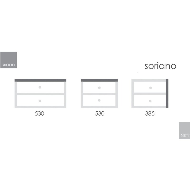 Bílý lakovaný odkládací/noční stolek Miotto Soriano 53 cm