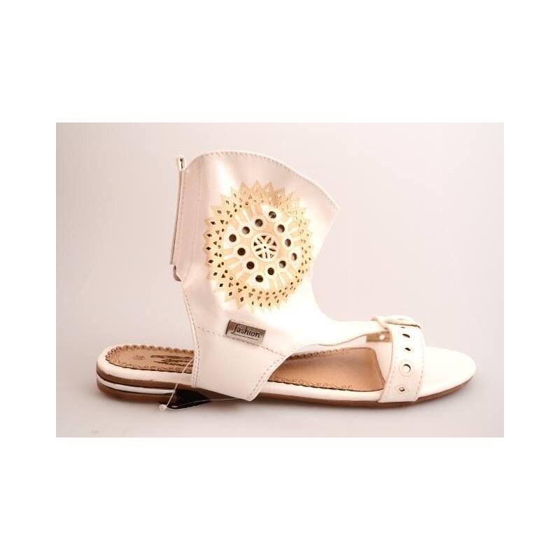 camo bílé trendy sandálky gladiátorky 37