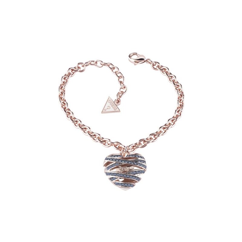 Guess Wrapped with Love Medium Heart Rose Gold-Plated Bracelet