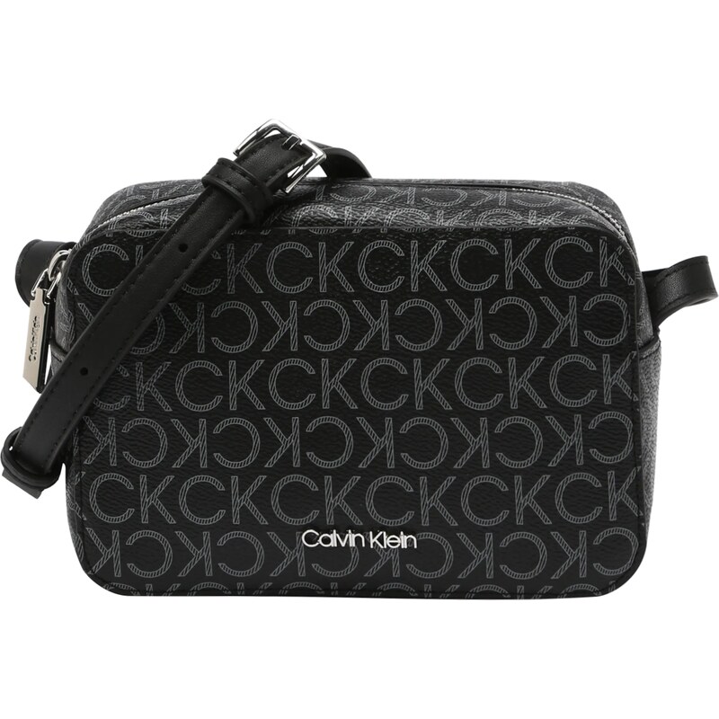 Calvin Klein Taška přes rameno černá / stříbrná / bílá 73118019