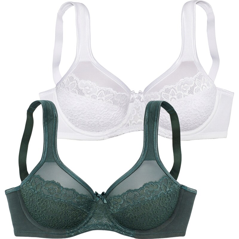 PETITE FLEUR Minimizer zelená / bílá