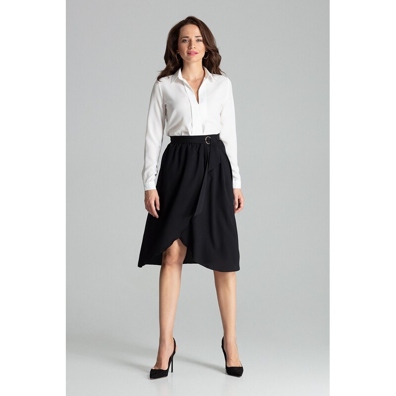 LENITIF Sukně s elegantní sponou L060 Black