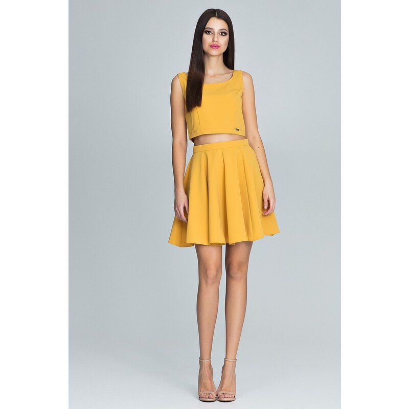 FIGL Set sukně + top M572 Mustard Hořčicová 85869076