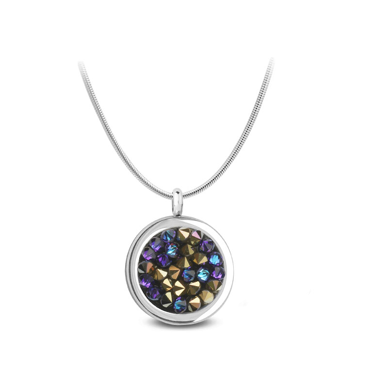 Jewellis ČR Jewellis ocelový náhrdelník Crystal Rocks s krystaly Swarovski - Crystal Heliotrope