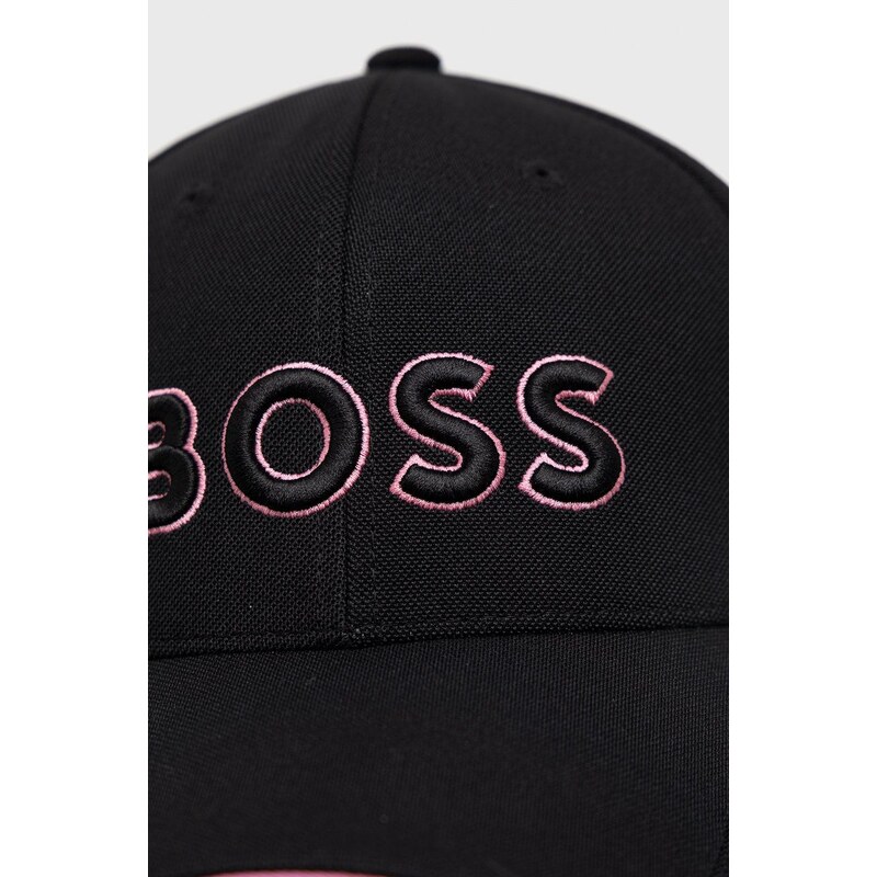 Boss Green Čepice BOSS Boss Athleisure černá barva, s aplikací