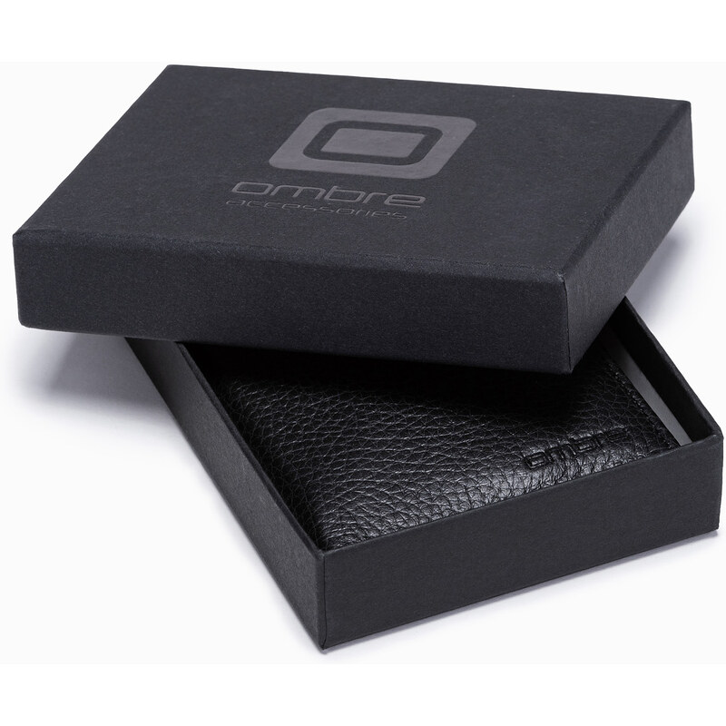 Ombre Clothing Pánská kožená peněženka - černá A608