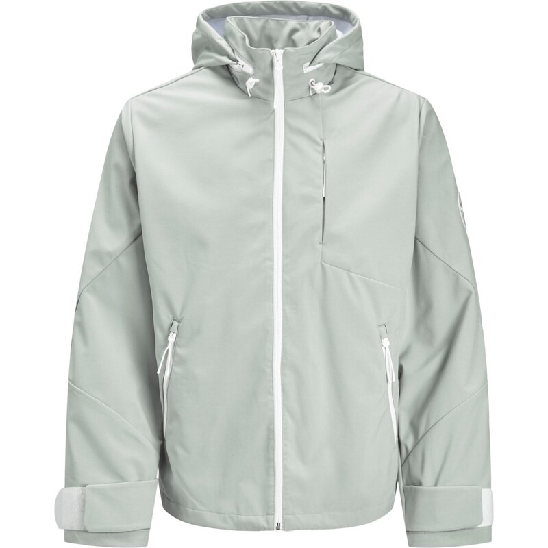 JACK & JONES Přechodná bunda Flit pastelově zelená / bílá