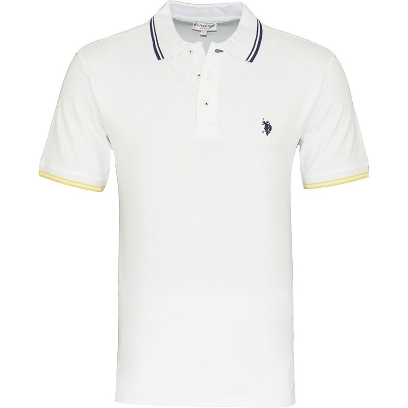 U.S. POLO ASSN. Tričko Barney žlutá / černá / bílá