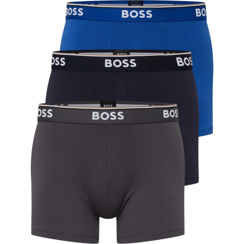 BOSS Orange Boxerky 'Power' indigo / noční modrá / tmavě šedá / bílá