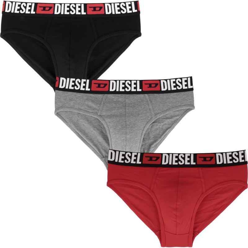 DIESEL Slipy Andre šedá / červená / černá / bílá