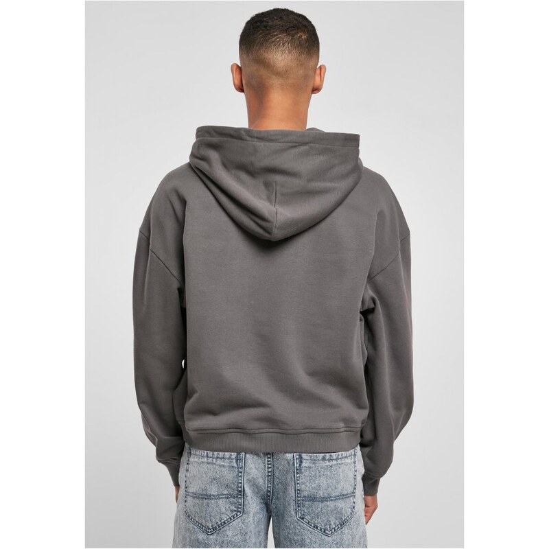 URBAN CLASSICS Boxy Zip Hoody - darkshadow