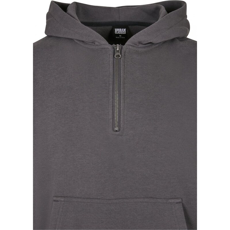 URBAN CLASSICS Boxy Zip Hoody - darkshadow