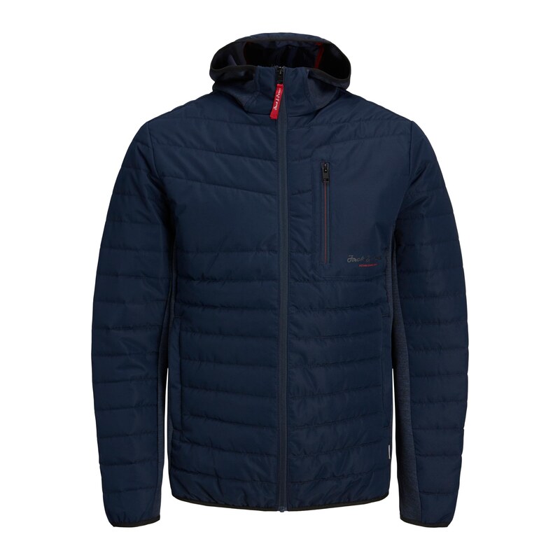 JACK & JONES Přechodná bunda JCOBerg marine modrá / modrý melír