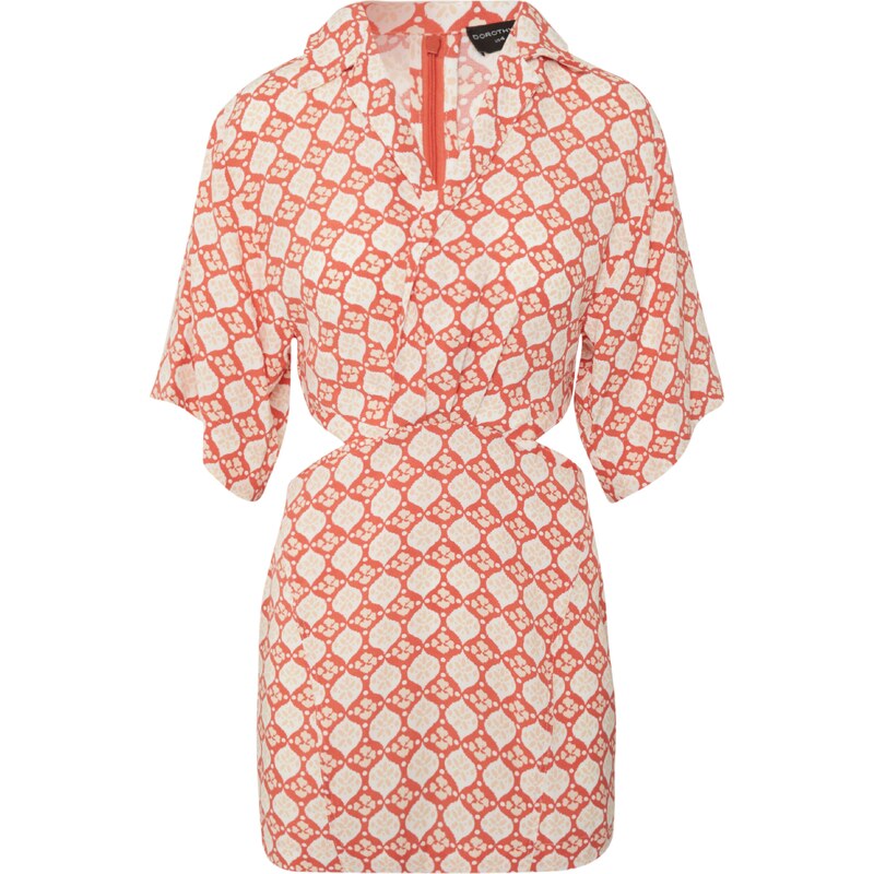 Dorothy Perkins Petite Šaty oranžová / pastelově oranžová / bílá