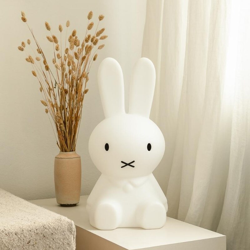 Bílá plastová dětská LED lampa Mr. Maria Miffy 50 cm