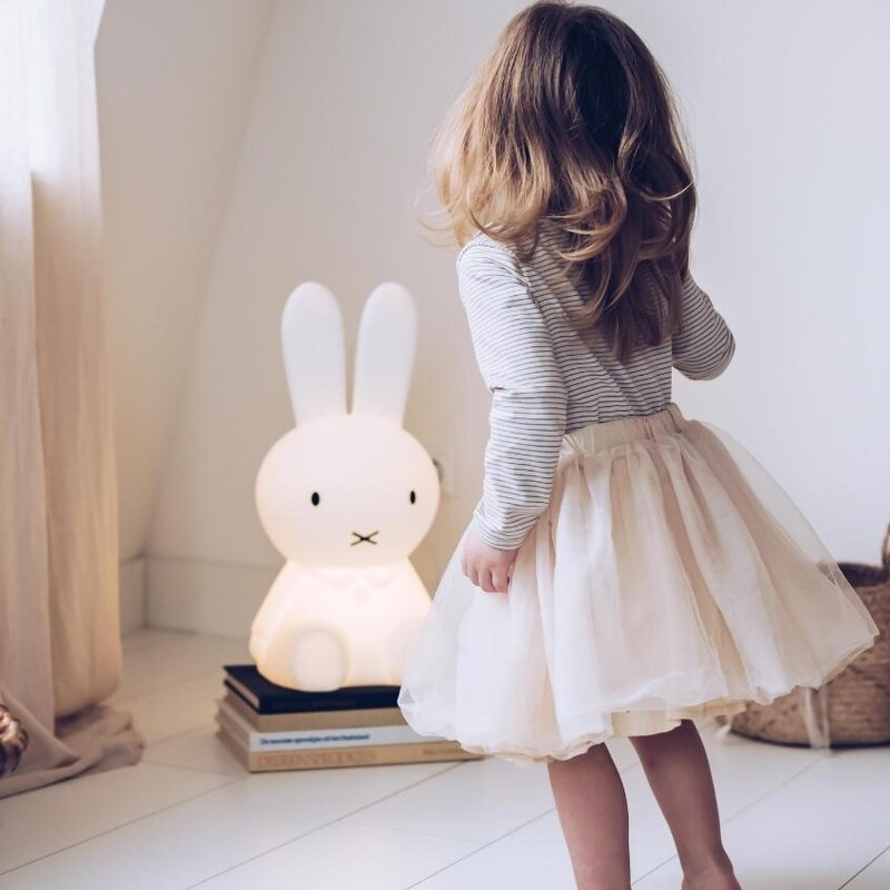 Bílá plastová dětská LED lampa Mr. Maria Miffy 50 cm