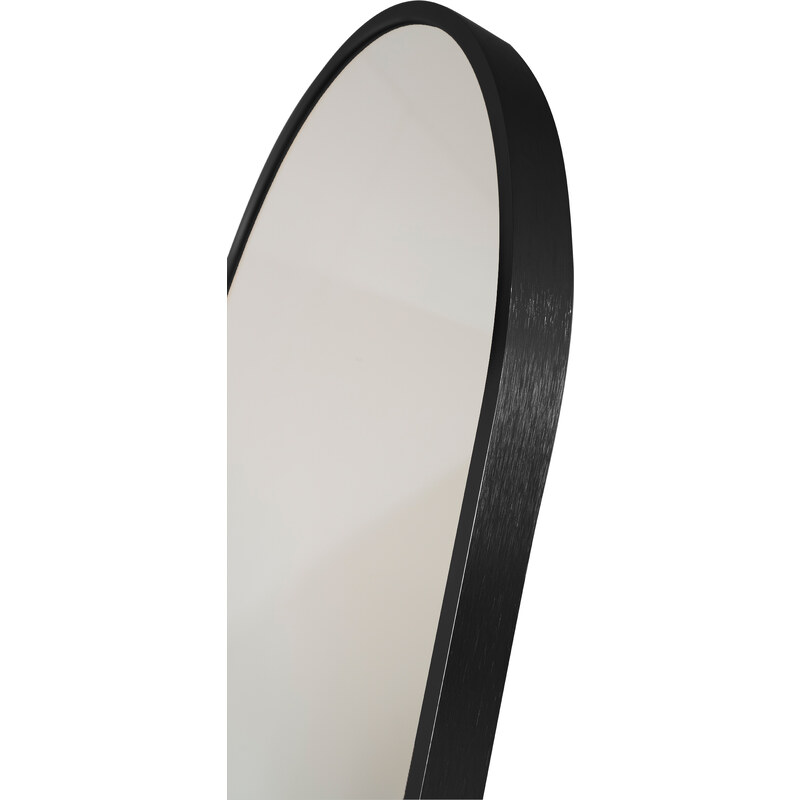 Nordic Living Černé kovové stojací zrcadlo Zahrah 150 cm