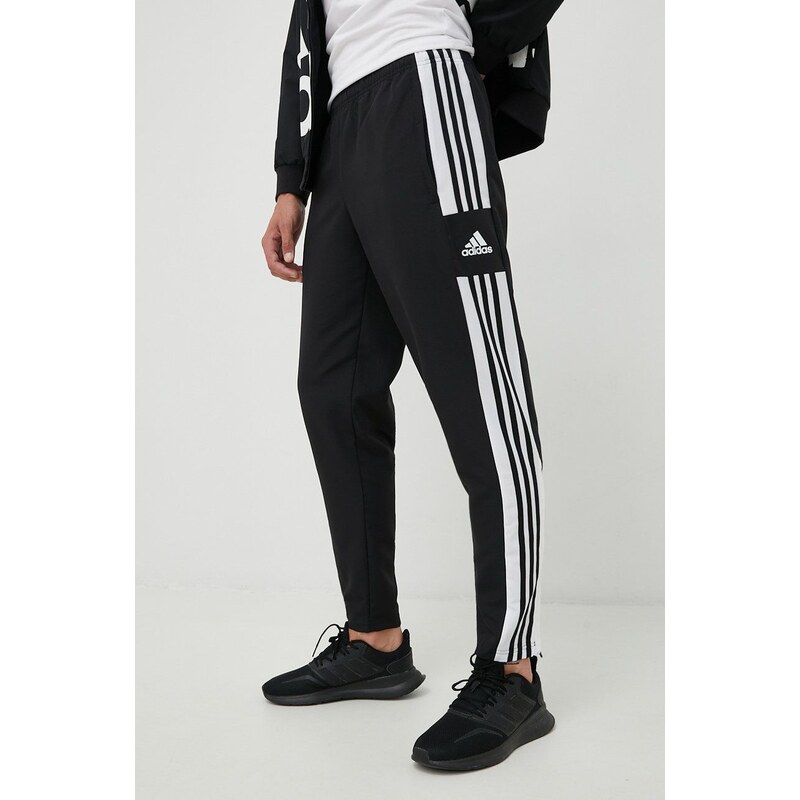 Kalhoty adidas Performance pánské, černá barva, hladké