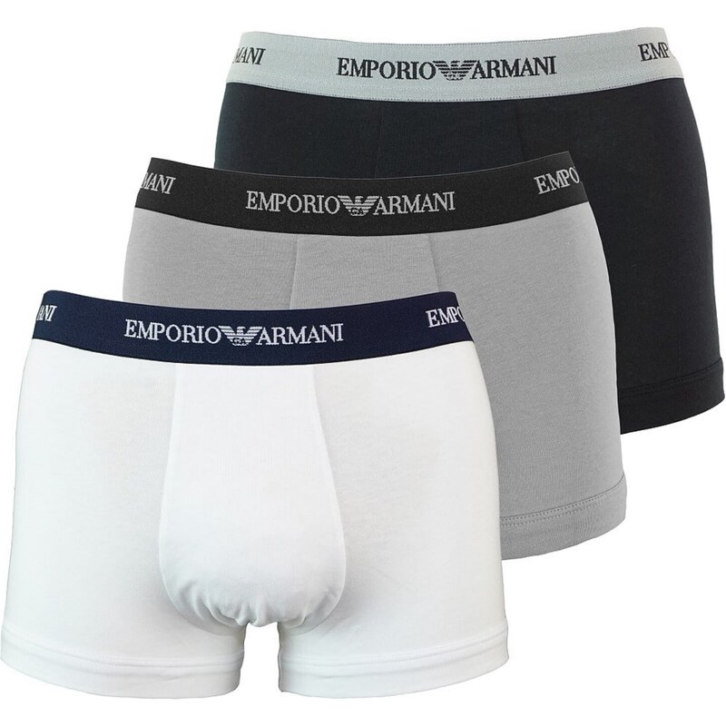 Emporio Armani Boxerky šedá / černá / bílá