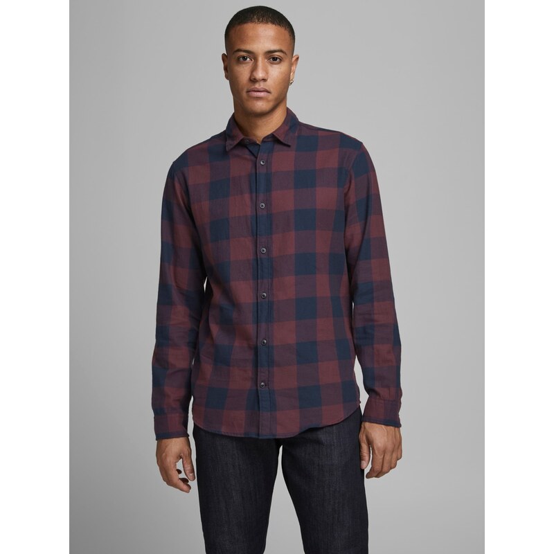 Jack&Jones Pánská košile JJEGINGHAM Slim Fit 12181602 Port Royale L