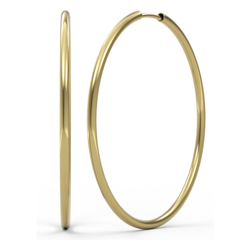 SOLUNA CIRCLES elegantní zlaté náušnice kruhy - průměr 4 cm žluté 61425100