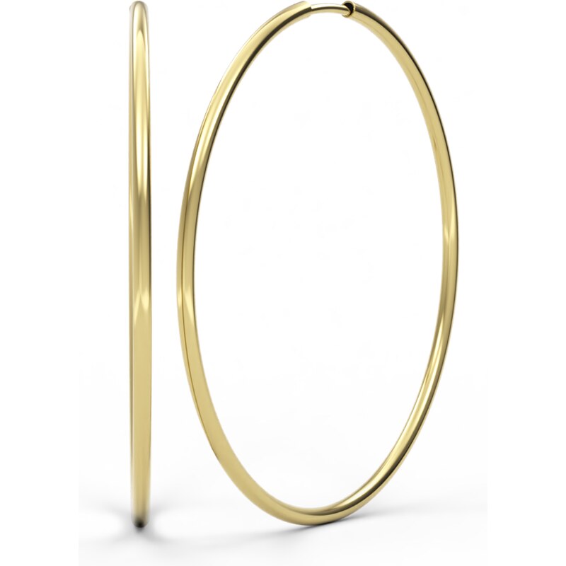 SOLUNA CIRCLES elegantní zlaté náušnice kruhy - průměr 5 cm žluté 61425101