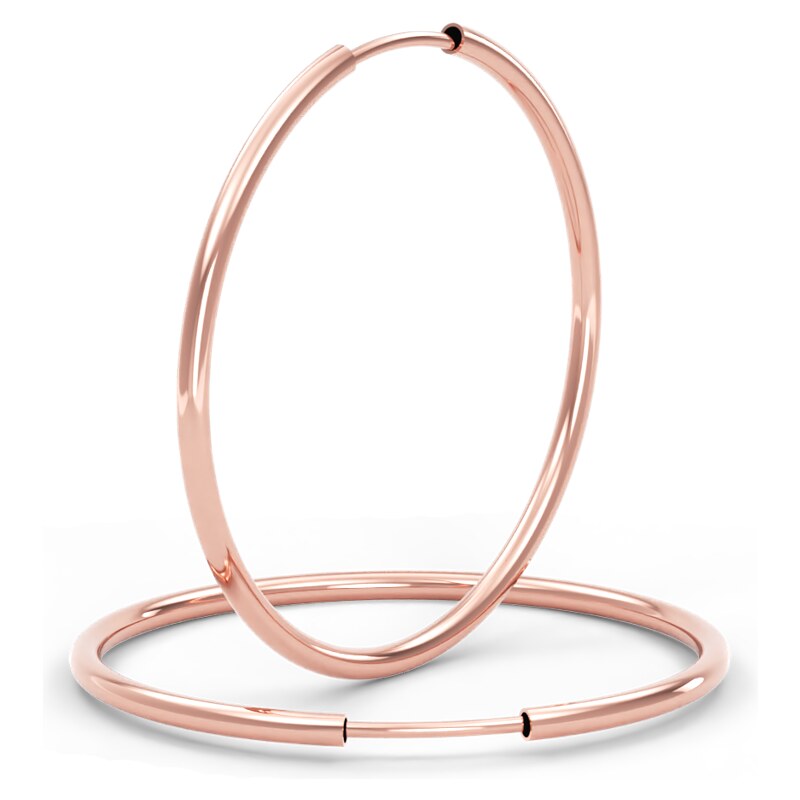 SOLUNA CIRCLES elegantní zlaté náušnice kruhy - průměr 3,5 cm